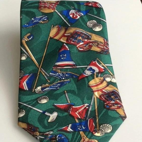 Cypress Hill Collection Multi-Colored Golf Tie - Picture 4 of 6